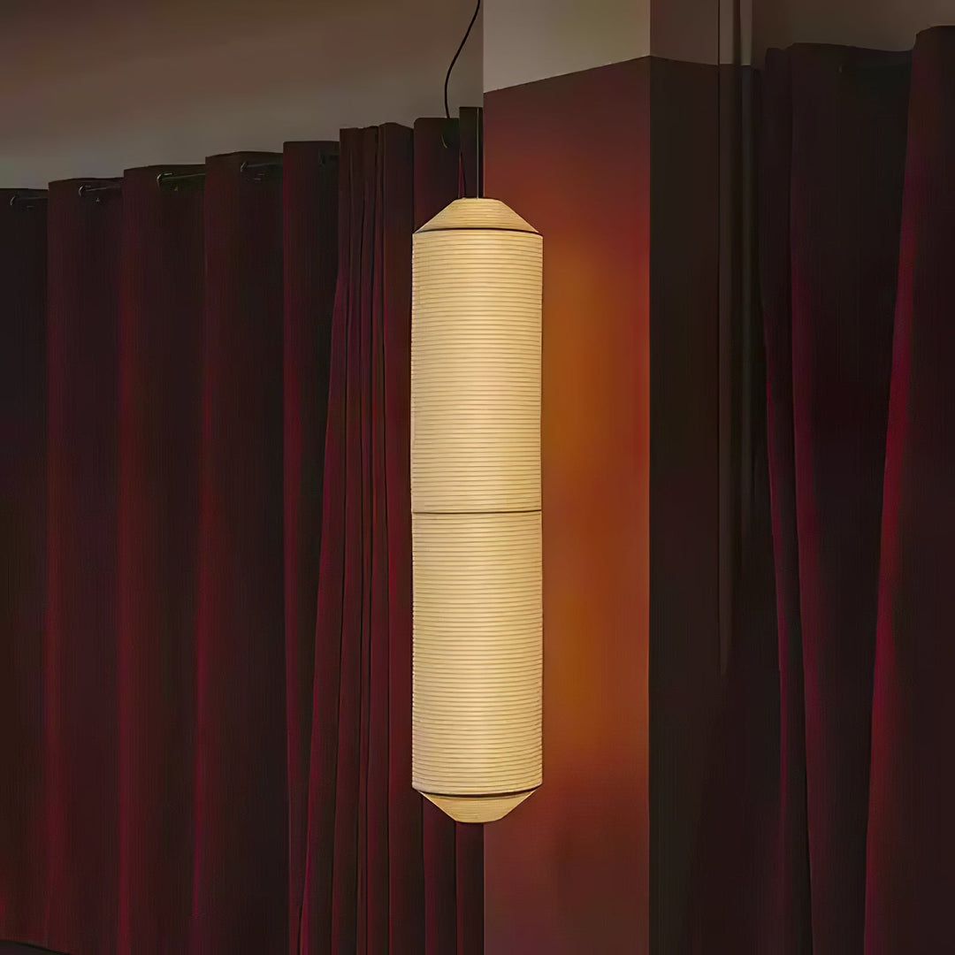 Lampa wisząca Tekio z imitacji jedwabiu