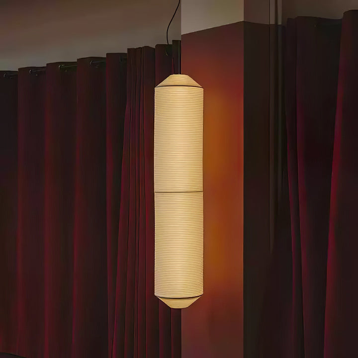 Lampa wisząca Tekio z imitacji jedwabiu