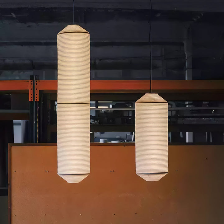Lampa wisząca Tekio z imitacji jedwabiu
