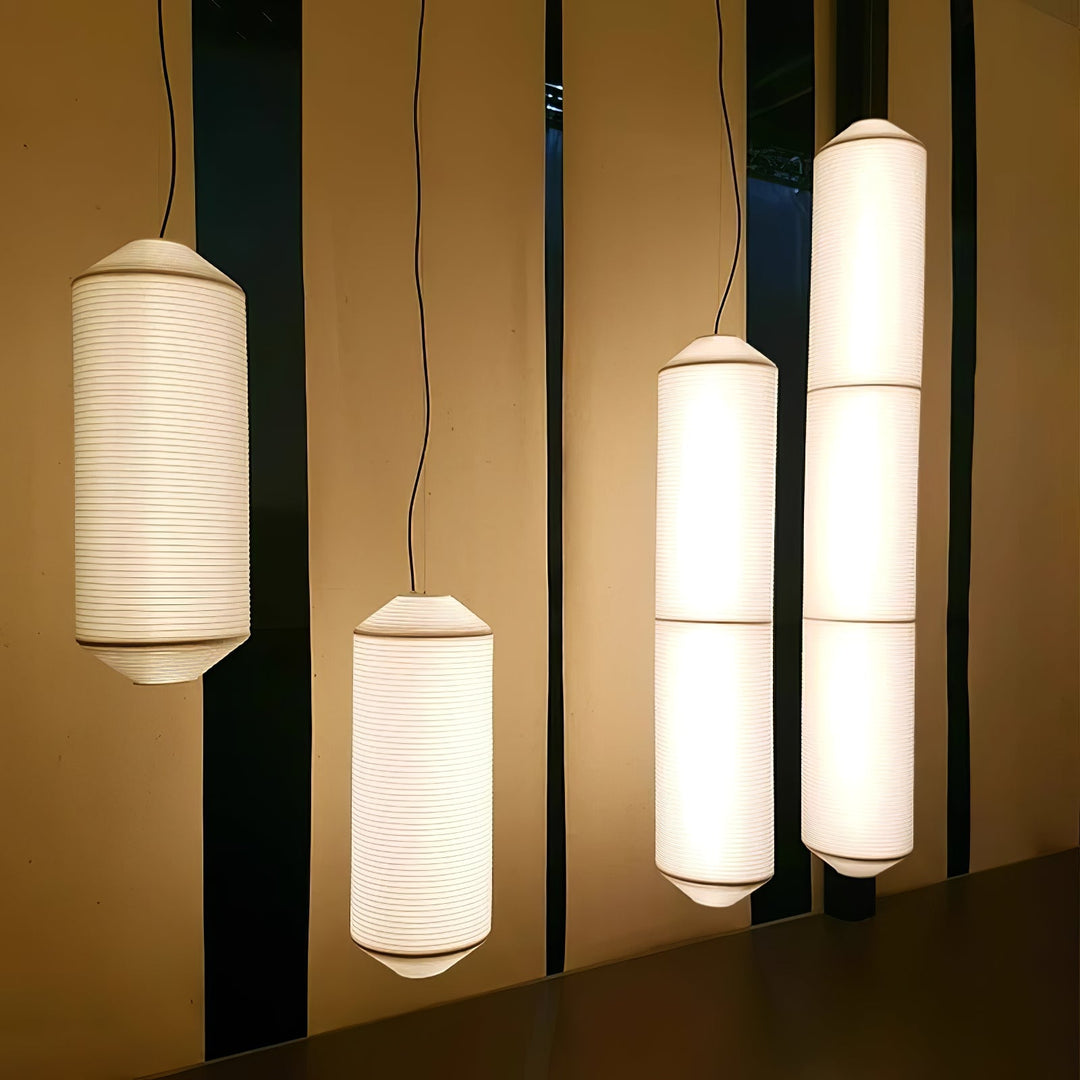 Lampa wisząca Tekio z imitacji jedwabiu