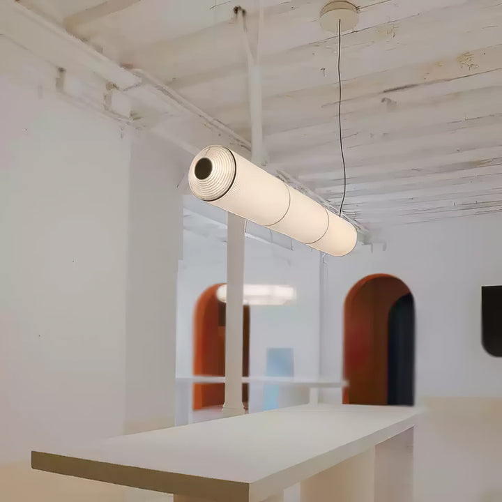 Lampa wisząca Tekio z imitacji jedwabiu