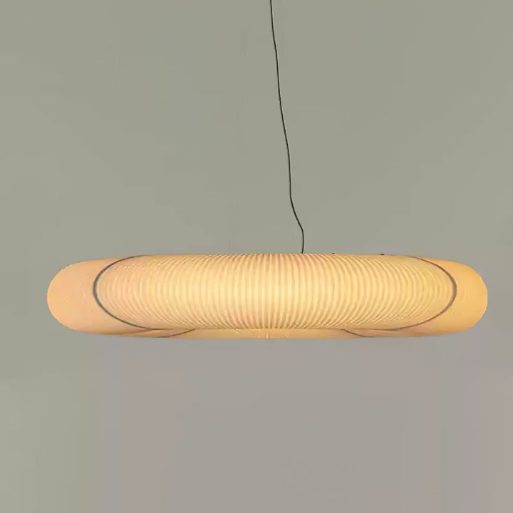Lampa wisząca Tekio z imitacji jedwabiu