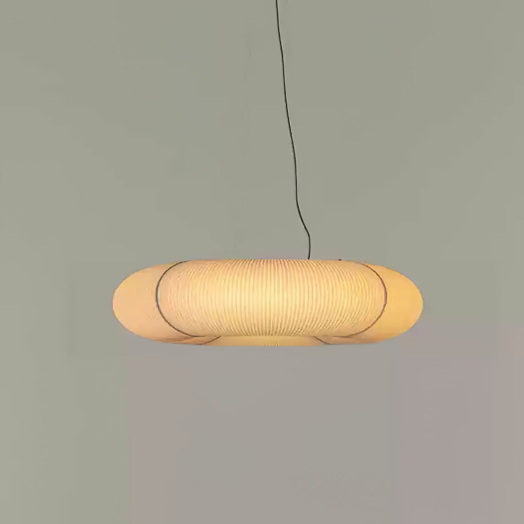 Lampa wisząca Tekio z imitacji jedwabiu