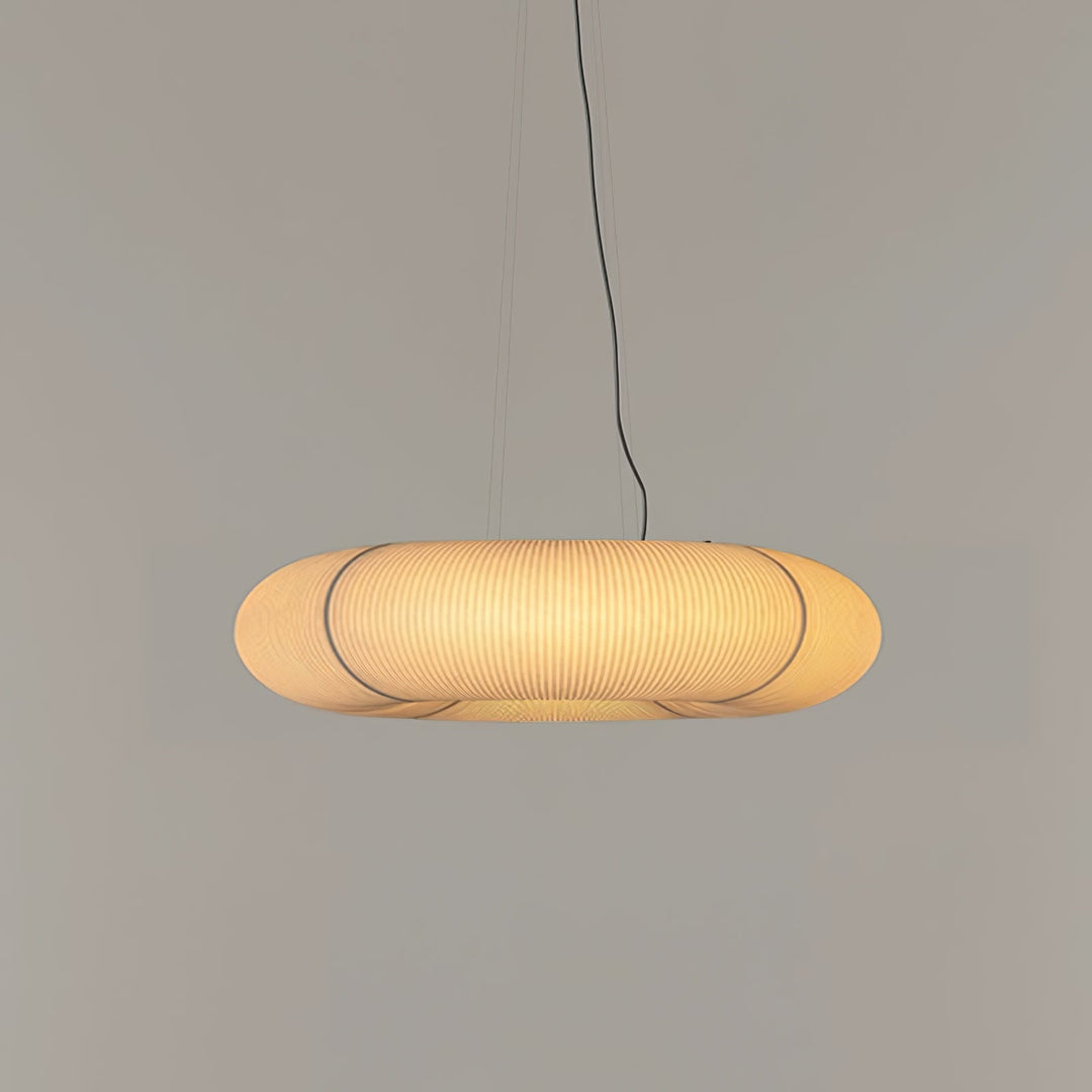 Lampa wisząca Tekio z imitacji jedwabiu