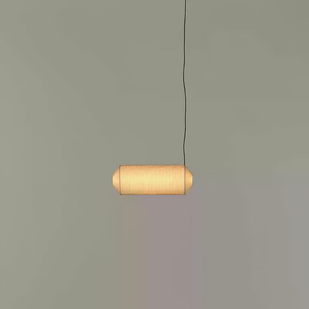 Lampa wisząca Tekio z imitacji jedwabiu