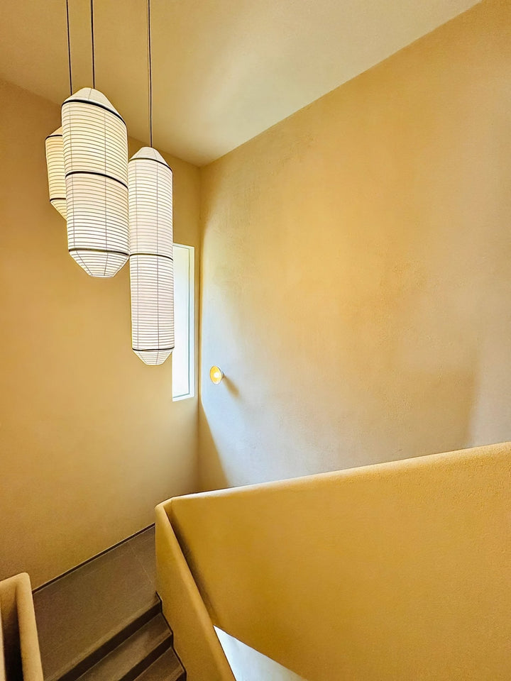 Lampa wisząca Tekio z imitacji jedwabiu