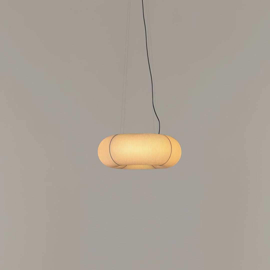 Lampa wisząca Tekio z imitacji jedwabiu