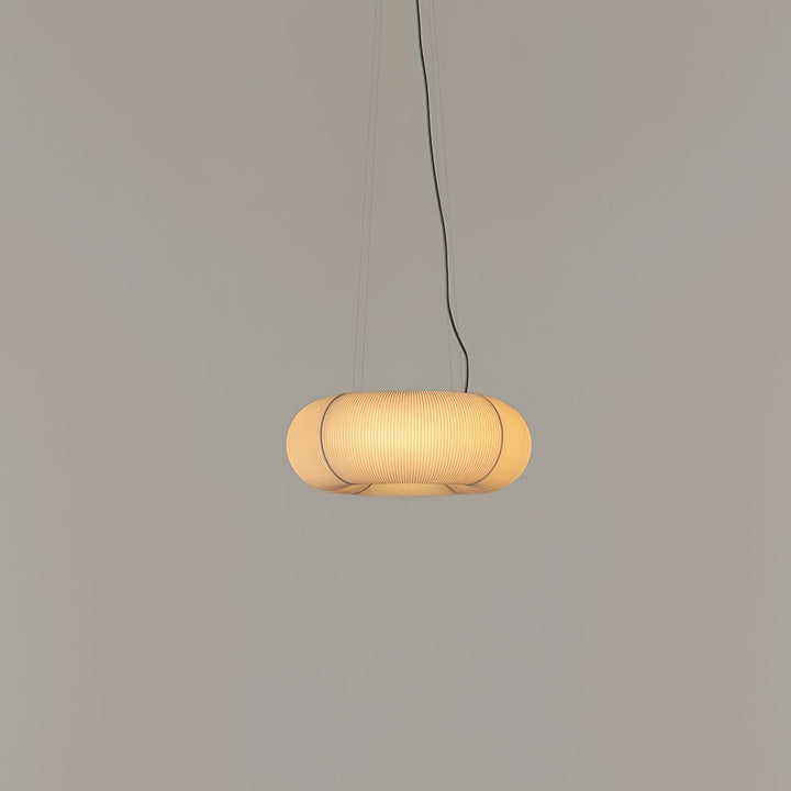 Lampa wisząca Tekio z imitacji jedwabiu