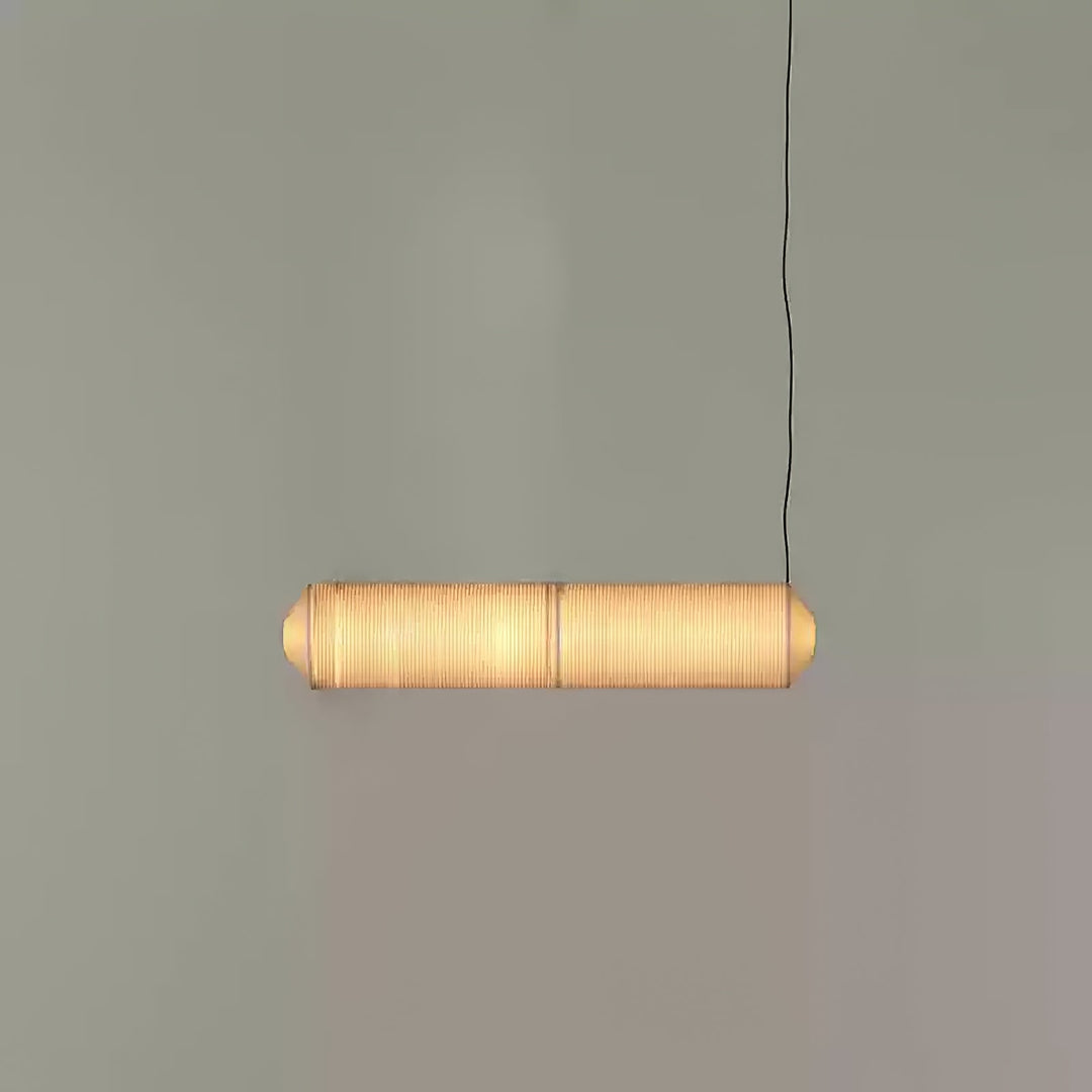 Lampa wisząca Tekio z imitacji jedwabiu