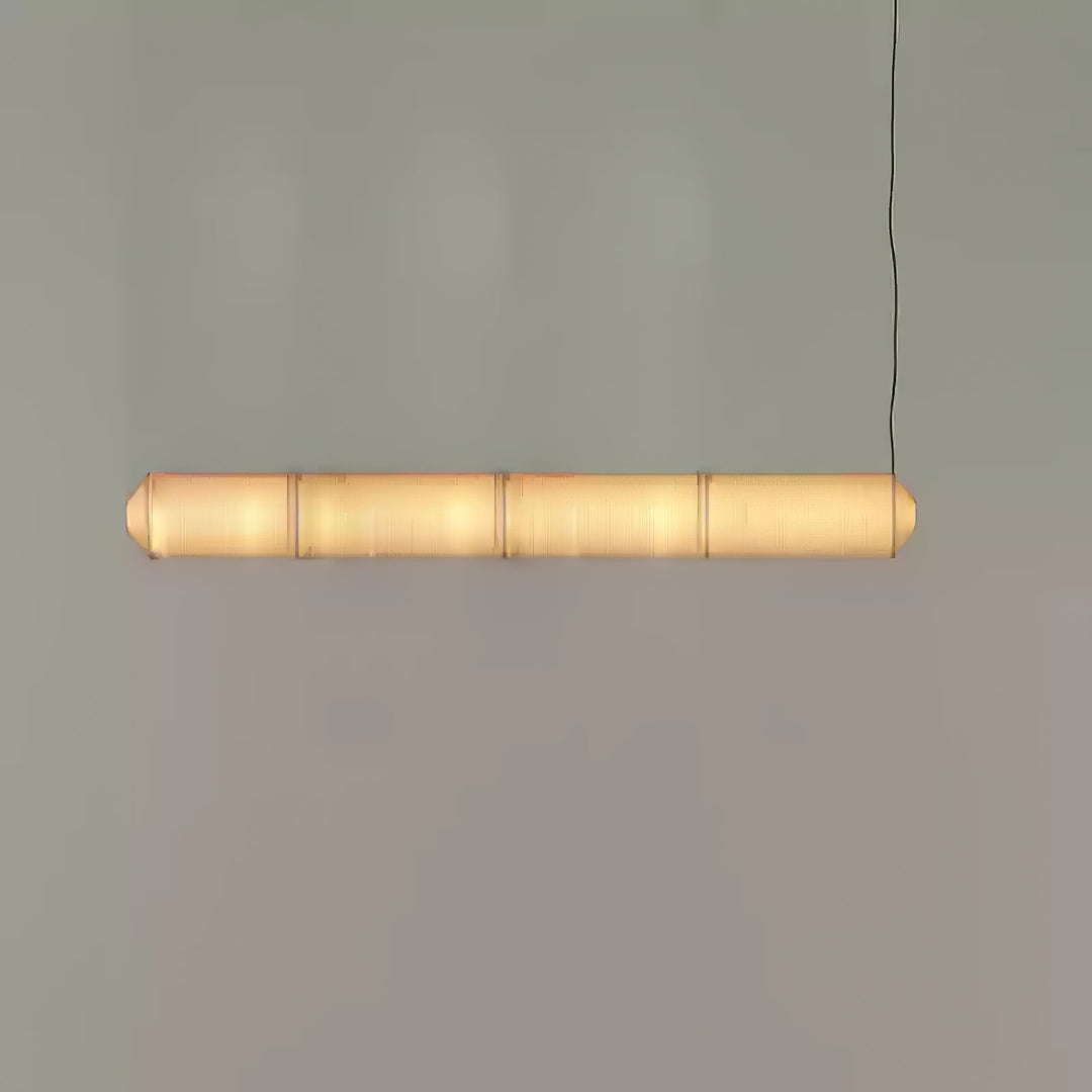 Lampa wisząca Tekio z imitacji jedwabiu