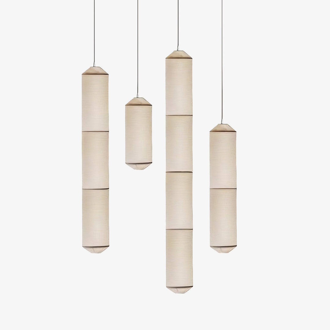 Lampa wisząca Tekio z imitacji jedwabiu
