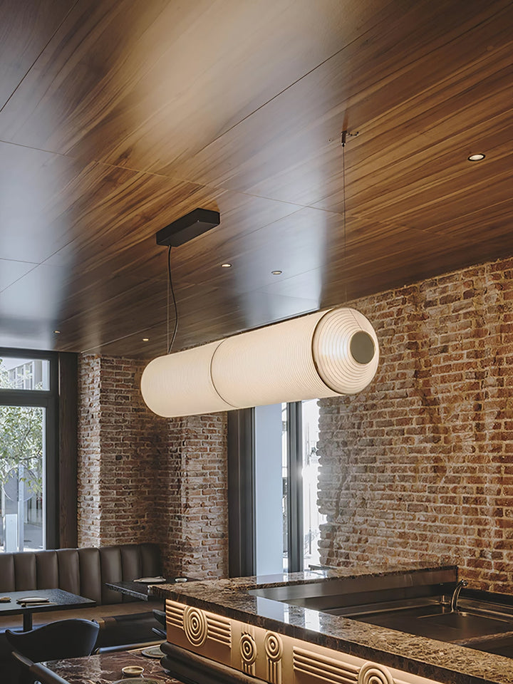 Lampa wisząca Tekio z imitacji jedwabiu