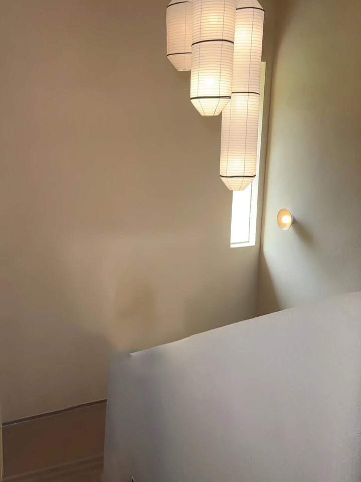 Lampa wisząca Tekio z imitacji jedwabiu