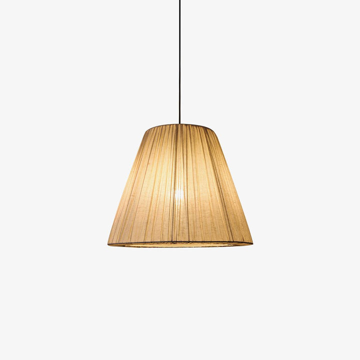 Lampa wisząca tekstylna w kształcie stożka