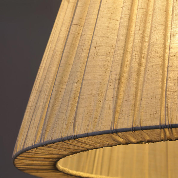 Lampa wisząca tekstylna w kształcie stożka