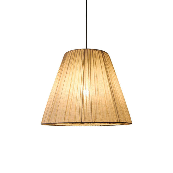 Lampa wisząca tekstylna w kształcie stożka
