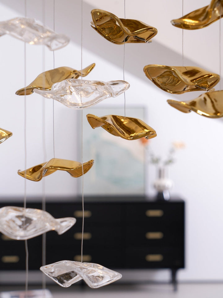 Lampa wisząca z szklanymi wisiorkami Tidal Art