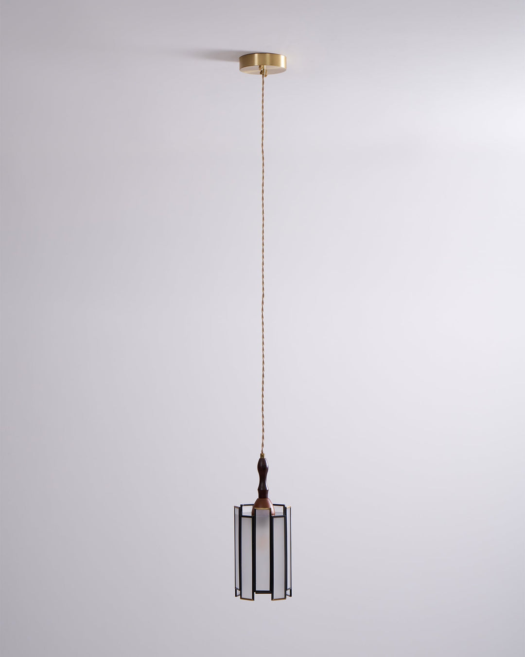 Lampa wisząca Tiffany ze witrażem