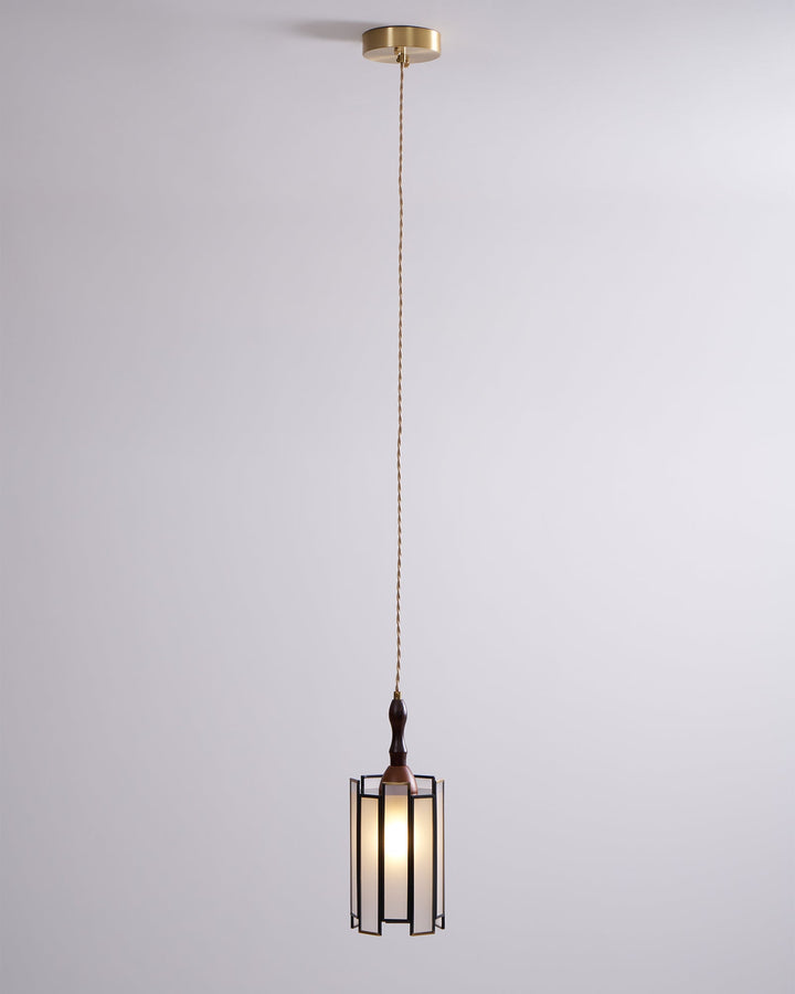 Lampa wisząca Tiffany ze witrażem