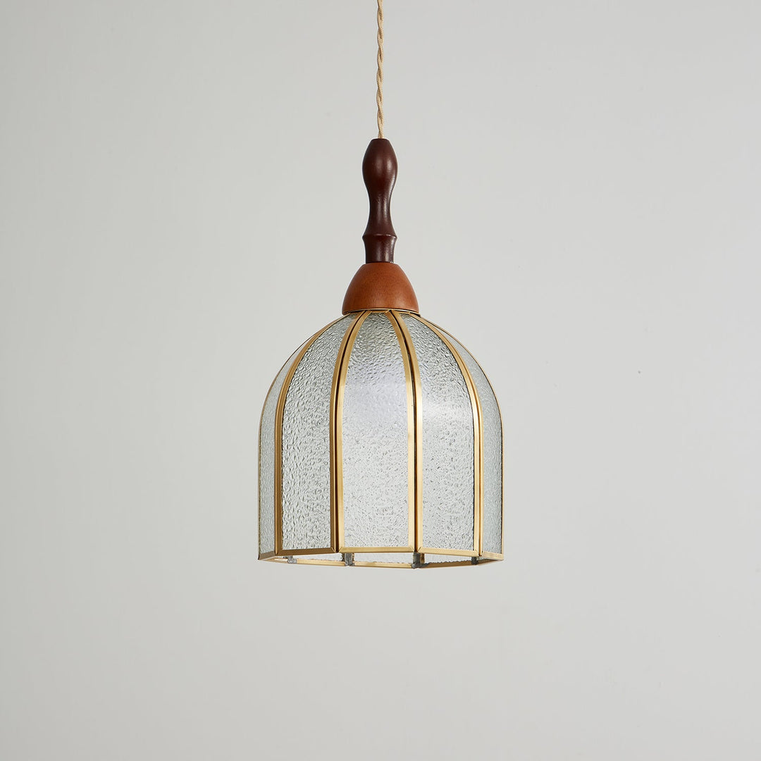 Lampa wisząca Tiffany ze witrażem
