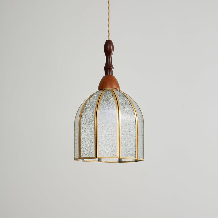 Lampa wisząca Tiffany ze witrażem
