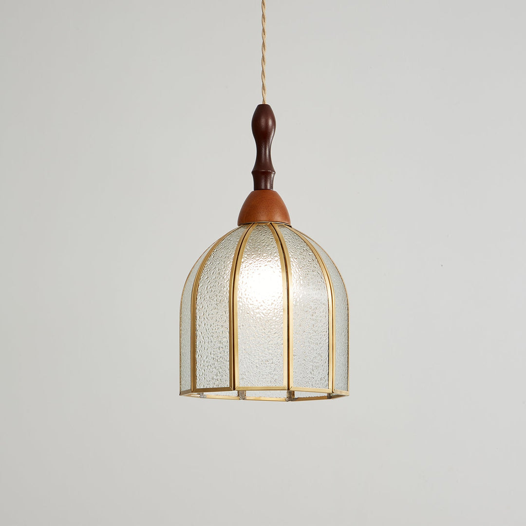 Lampa wisząca Tiffany ze witrażem