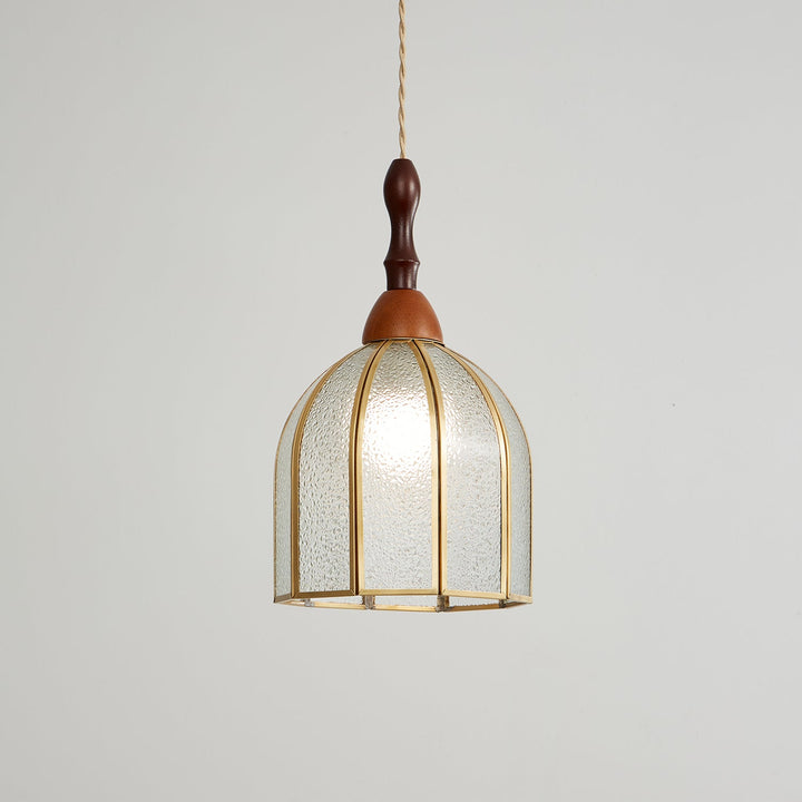 Lampa wisząca Tiffany ze witrażem