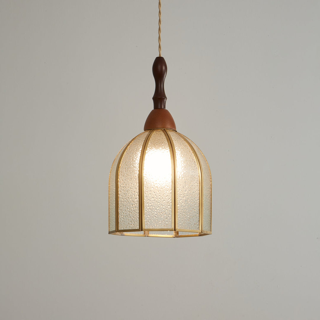 Lampa wisząca Tiffany ze witrażem
