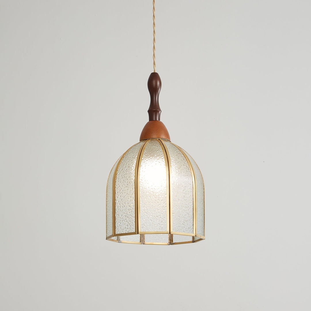 Lampa wisząca Tiffany ze witrażem