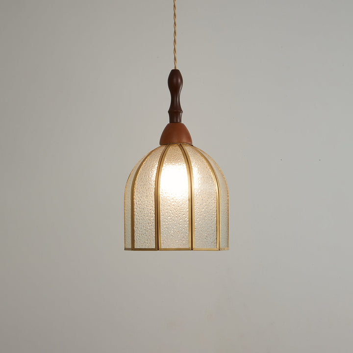 Lampa wisząca Tiffany ze witrażem