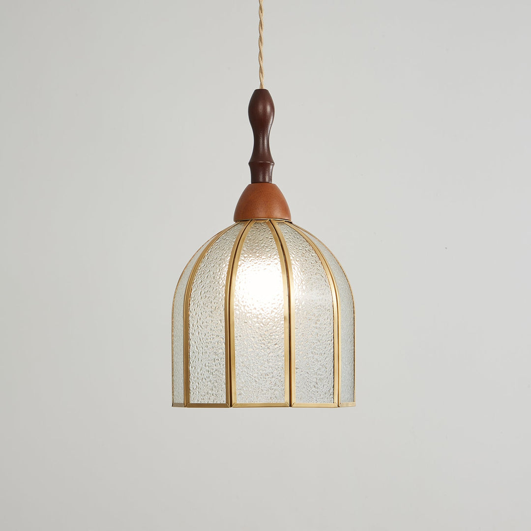 Lampa wisząca Tiffany ze witrażem