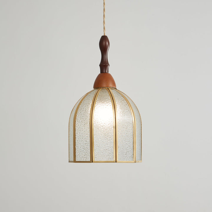 Lampa wisząca Tiffany ze witrażem
