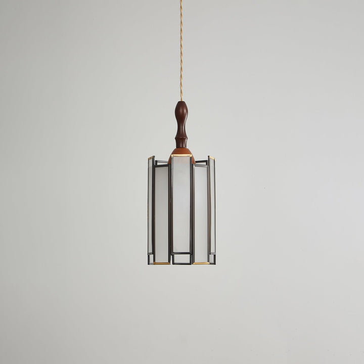 Lampa wisząca Tiffany ze witrażem