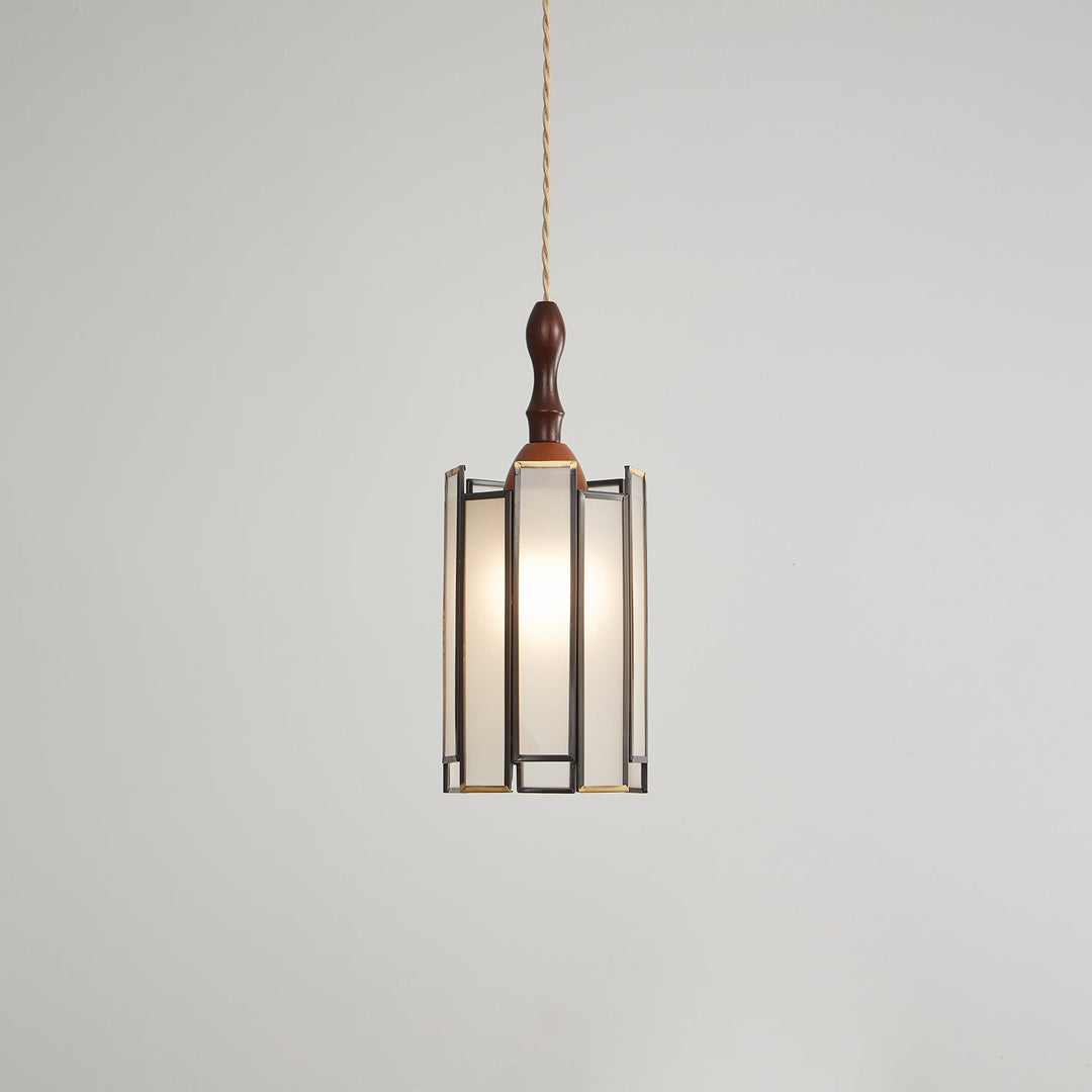 Lampa wisząca Tiffany ze witrażem
