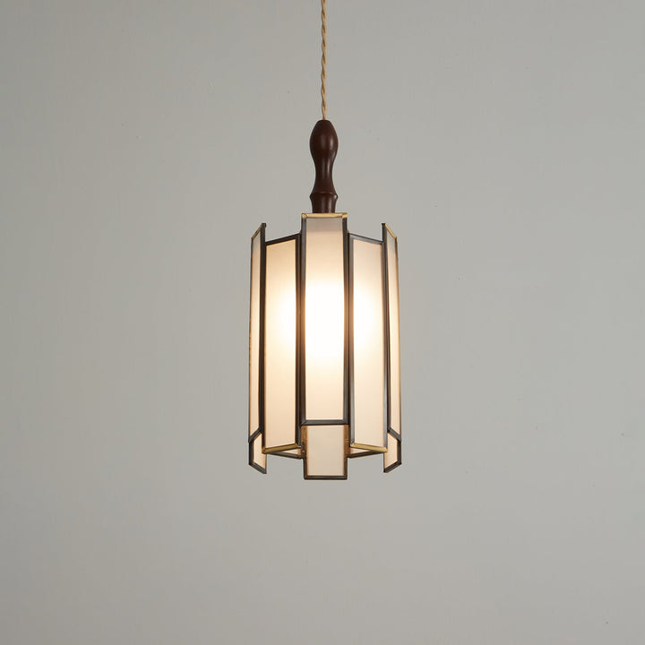 Lampa wisząca Tiffany ze witrażem