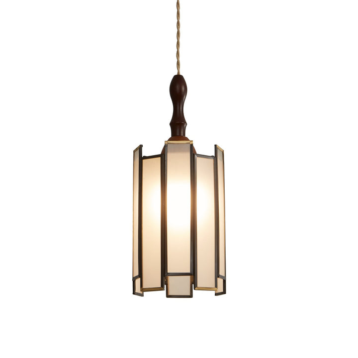 Lampa wisząca Tiffany ze witrażem