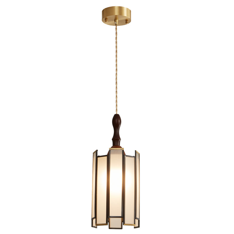 Lampa wisząca Tiffany ze witrażem