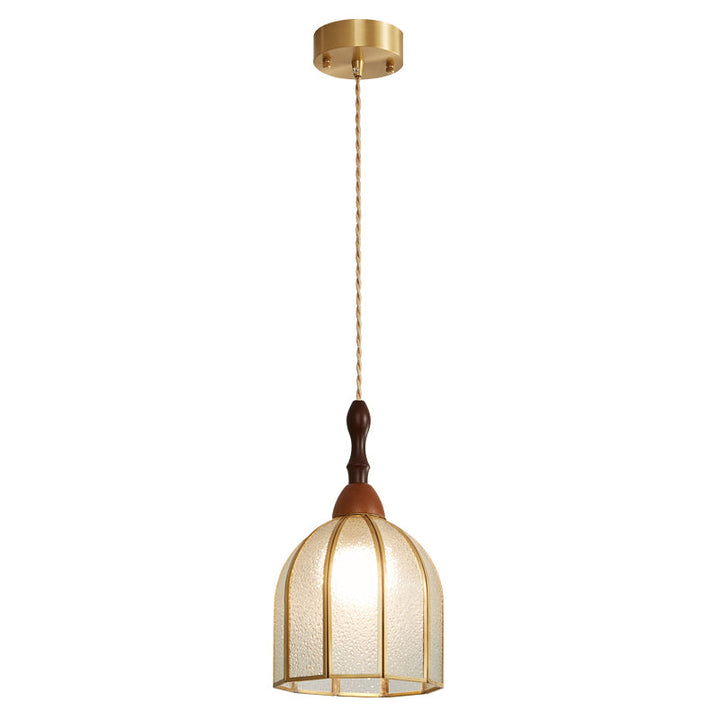 Lampa wisząca Tiffany ze witrażem