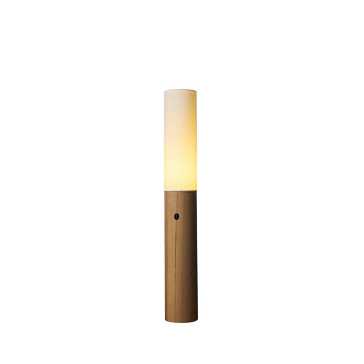 Lampa Podłogowa Kolumnowa z Drewna