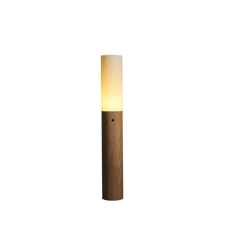 Lampa Podłogowa Kolumnowa z Drewna