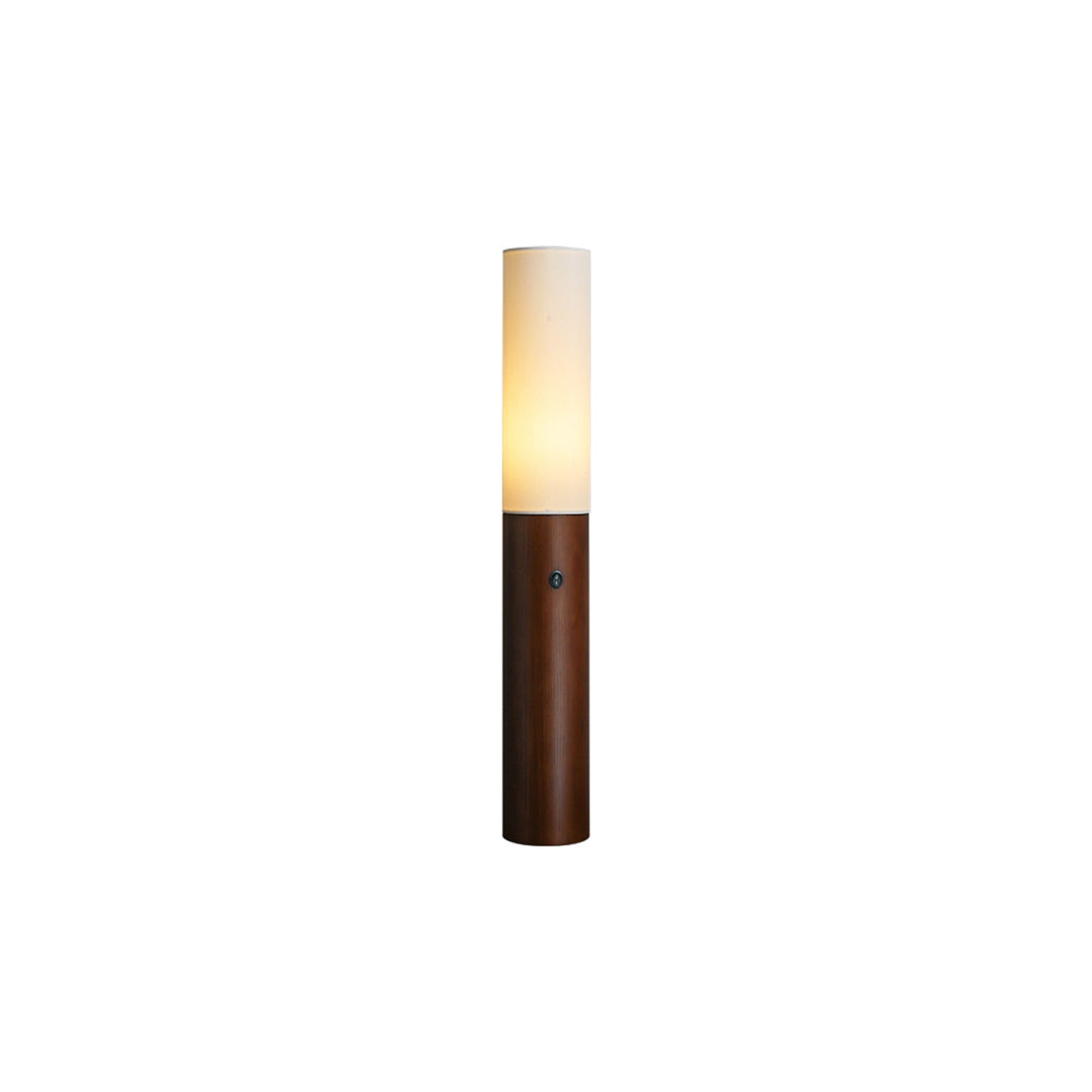 Lampa Podłogowa Kolumnowa z Drewna