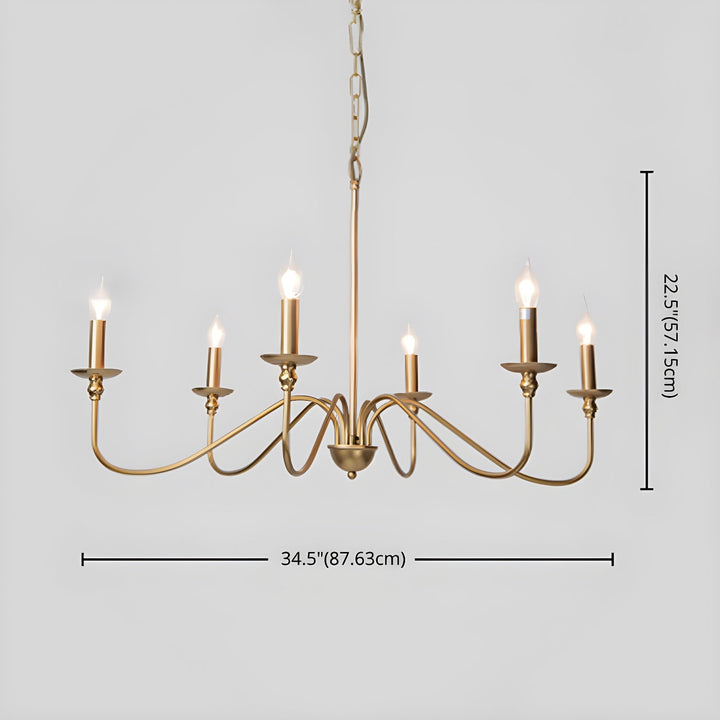 Ponadczasowy Żyrandol z Złotymi Świecami