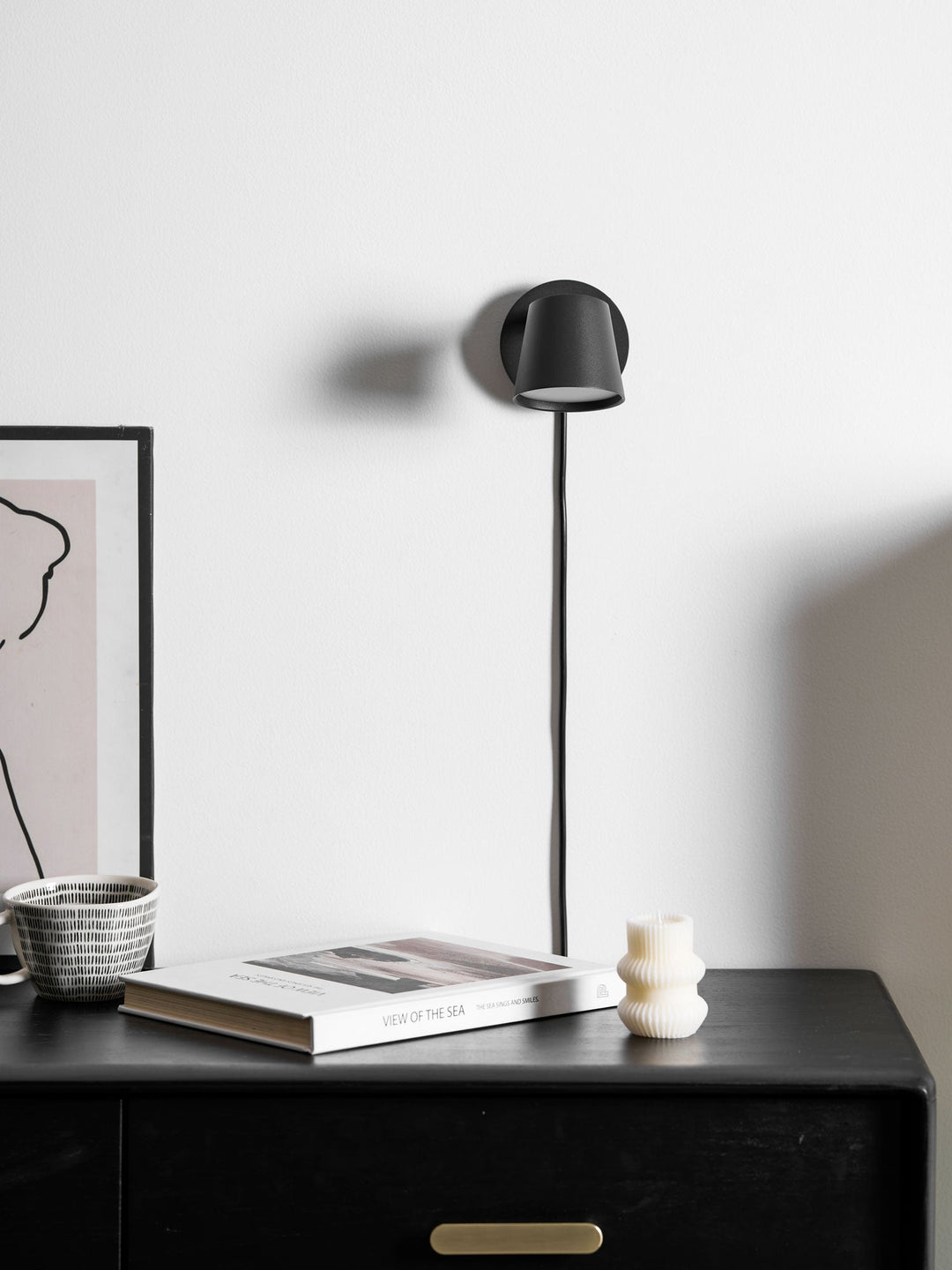 Lampa ścienna Tip z wtyczką