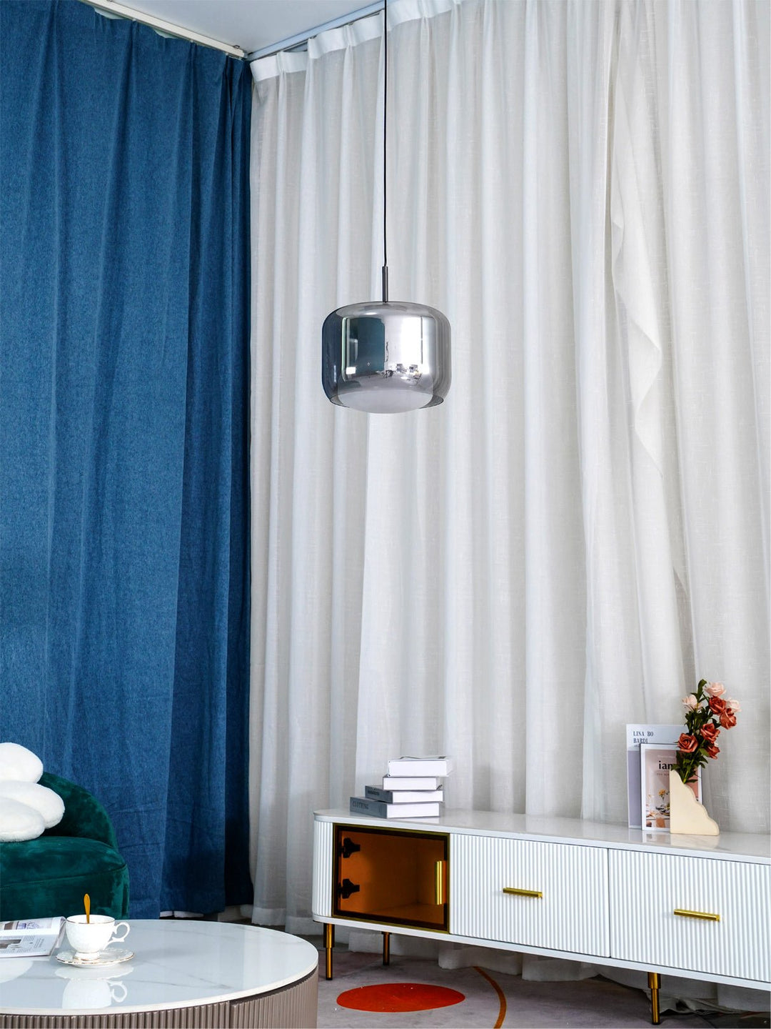 Szklana lampa wisząca Titan