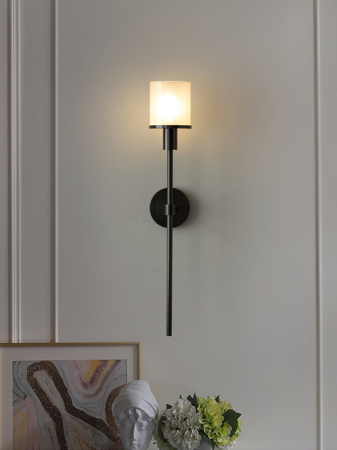 Tracie Classic Alabaster Kinkiet