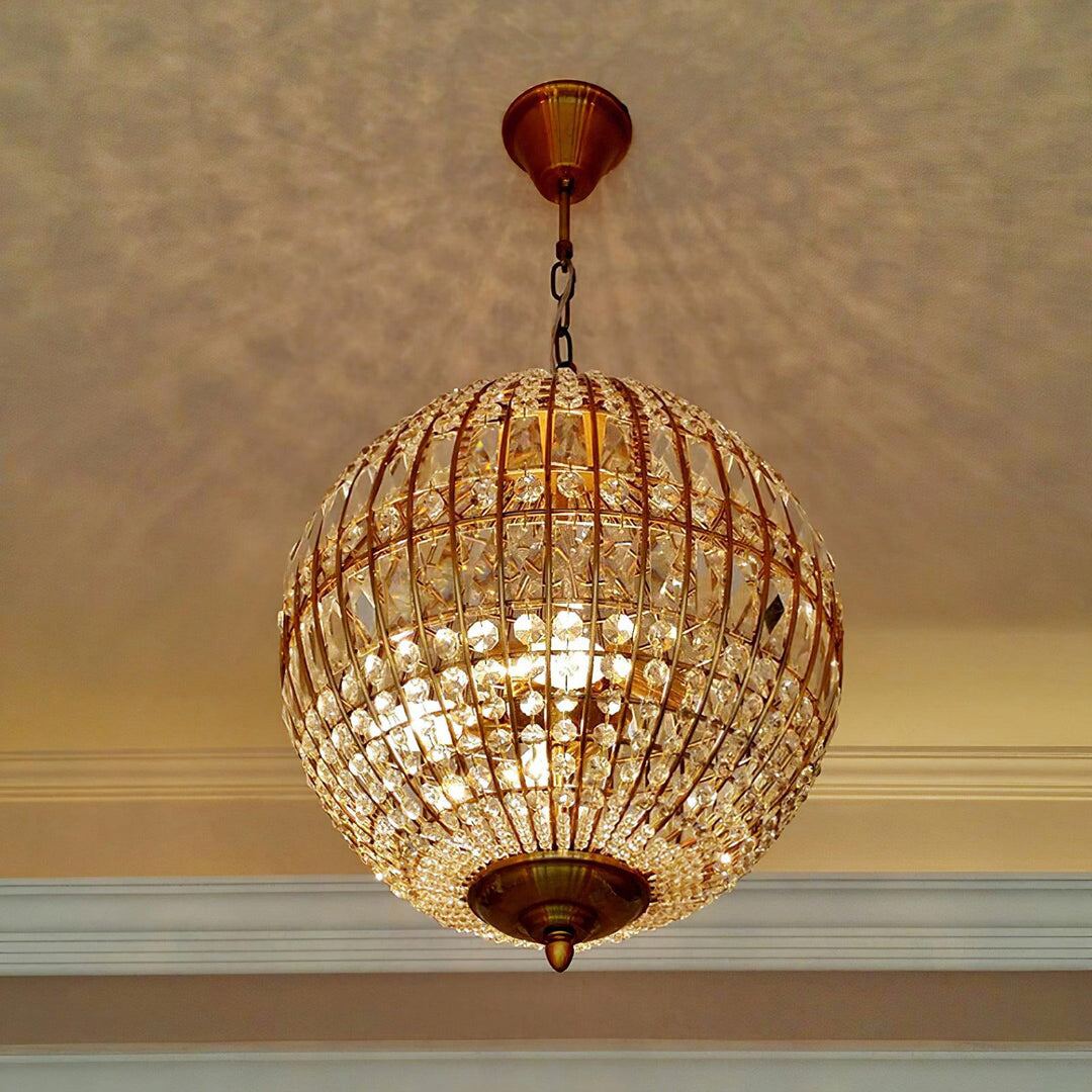 Tradycyjna Złota Lampa Wisząca Globe