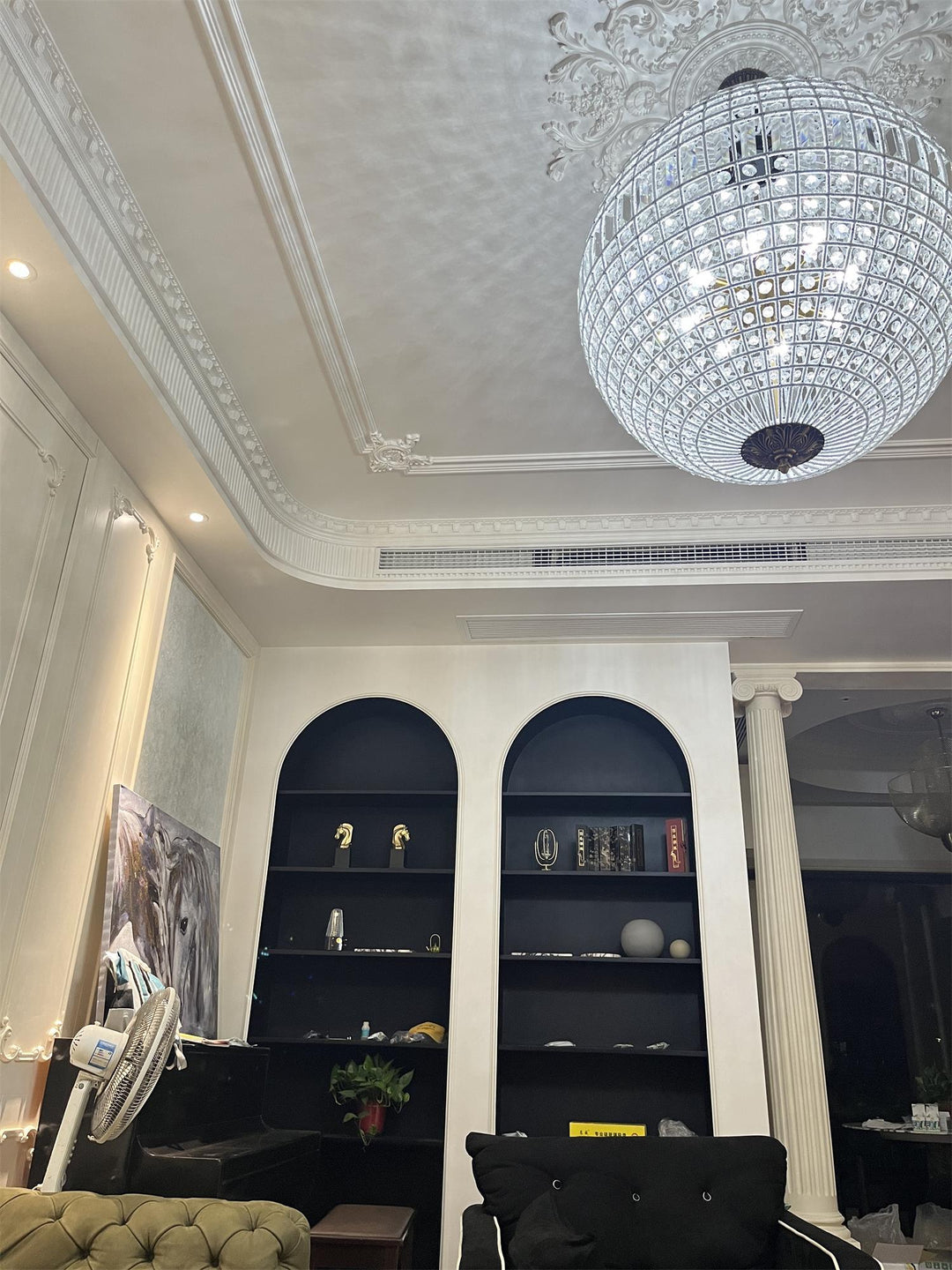 Tradycyjna Złota Lampa Wisząca Globe