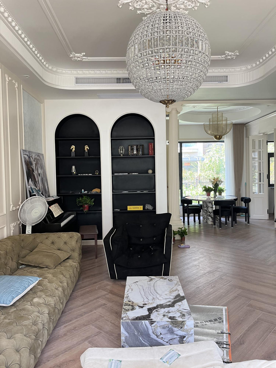 Tradycyjna Złota Lampa Wisząca Globe