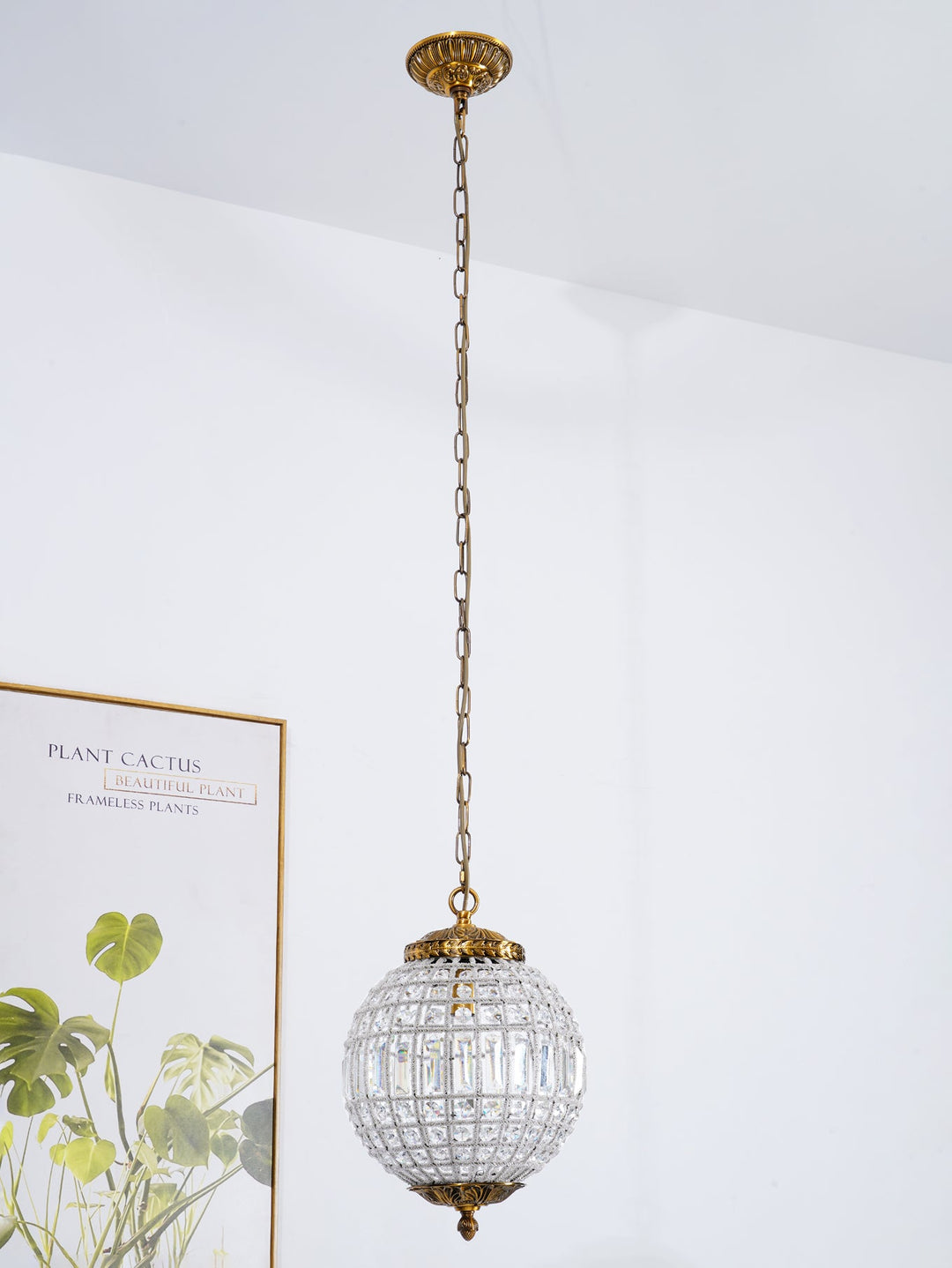 Tradycyjna Złota Lampa Wisząca Globe