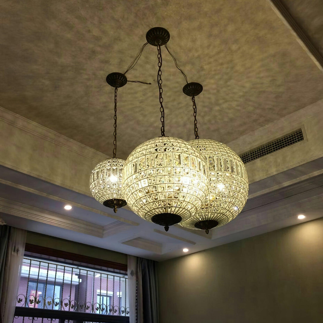 Tradycyjna Złota Lampa Wisząca Globe